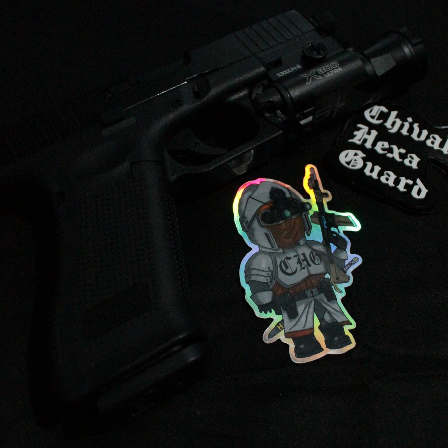 STICKER TEMPLIER MODERNE HOLOGRAPHIQUE